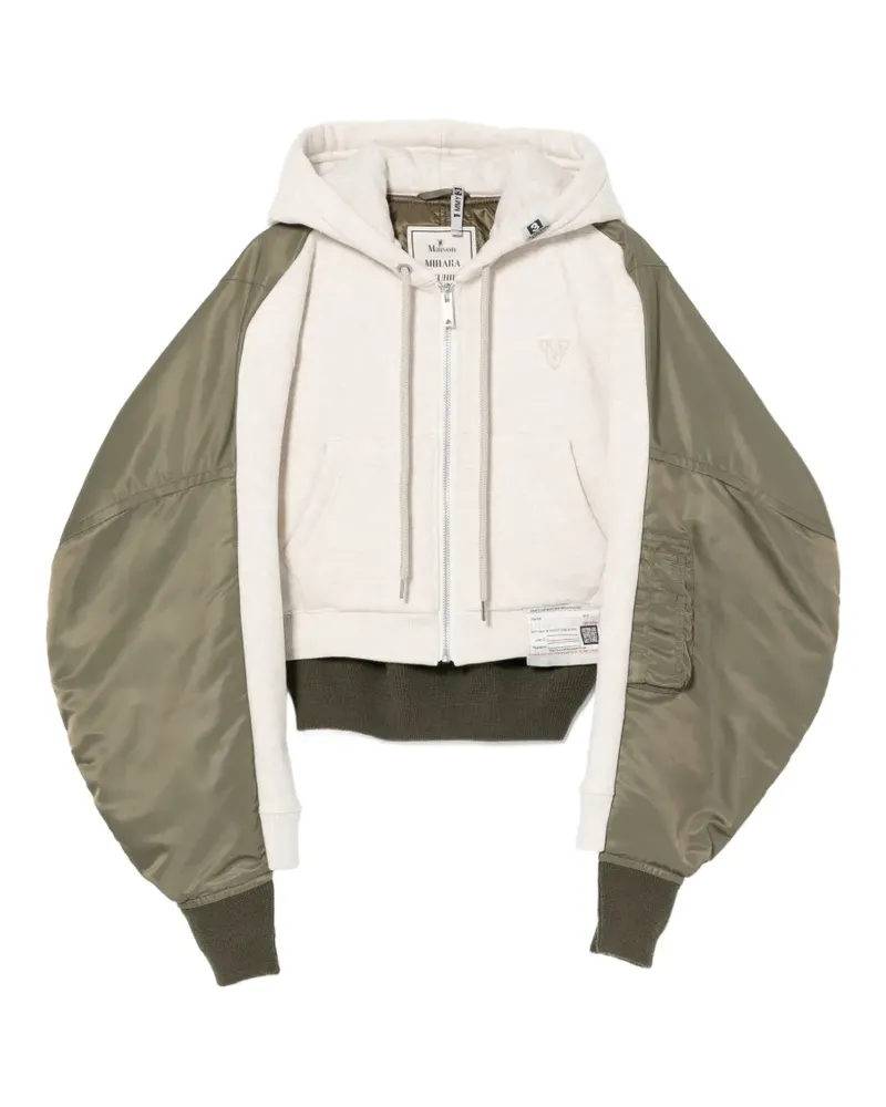 MIHARAYASUHIRO Kapuzenjacke mit Logo-Patch - Nude Nude