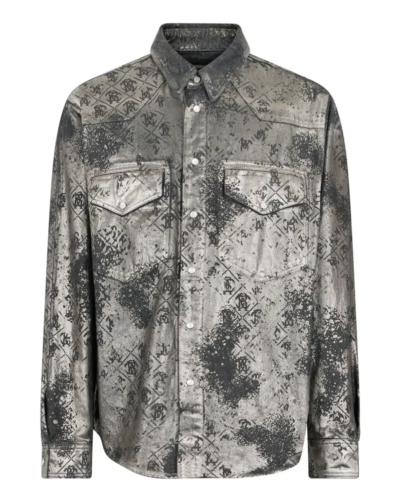 Roberto Cavalli monogram-print shirt - Schwarz Schwarz