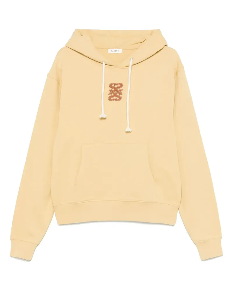 Sandro Hoodie mit Logo-Patch - Gelb Gelb