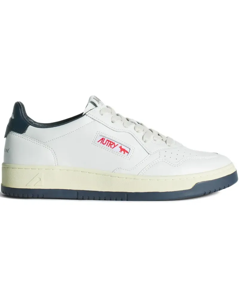 Kitsuné x Autry Medalist perforierte Sneakers - Weiß Weiß