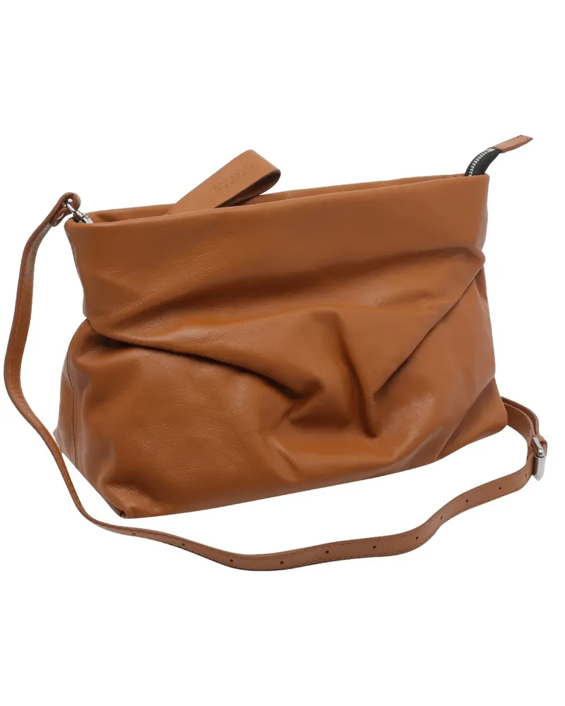 Vic Matié Travel zip leather shoulder bag - Braun Braun
