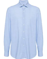 Corneliani Hemd aus Chambray Blau