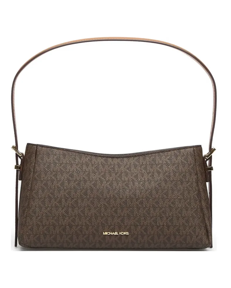 Michael Kors monogram-print logo-plaque tote bag - Braun Braun