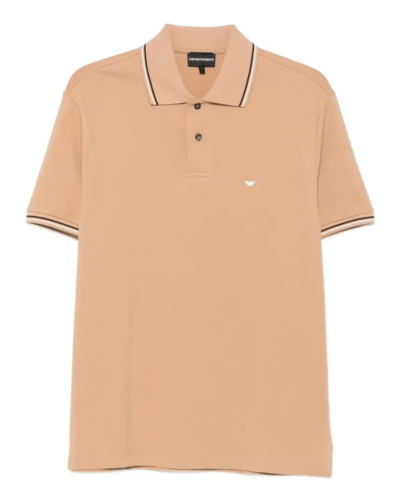 Emporio Armani Poloshirt mit Logo-Stickerei - Nude Nude