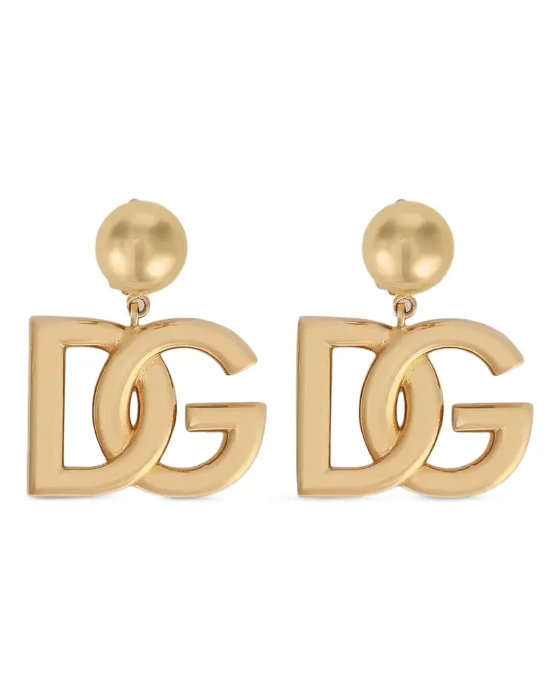 Dolce & Gabbana Ohrclips mit DG-Logo - Gold Gold