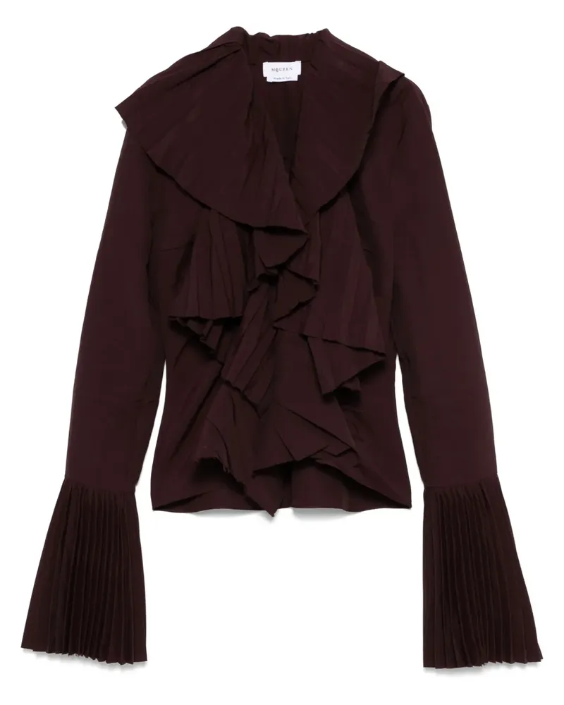 Alexander McQueen Plissiertes Top - Rot Rot