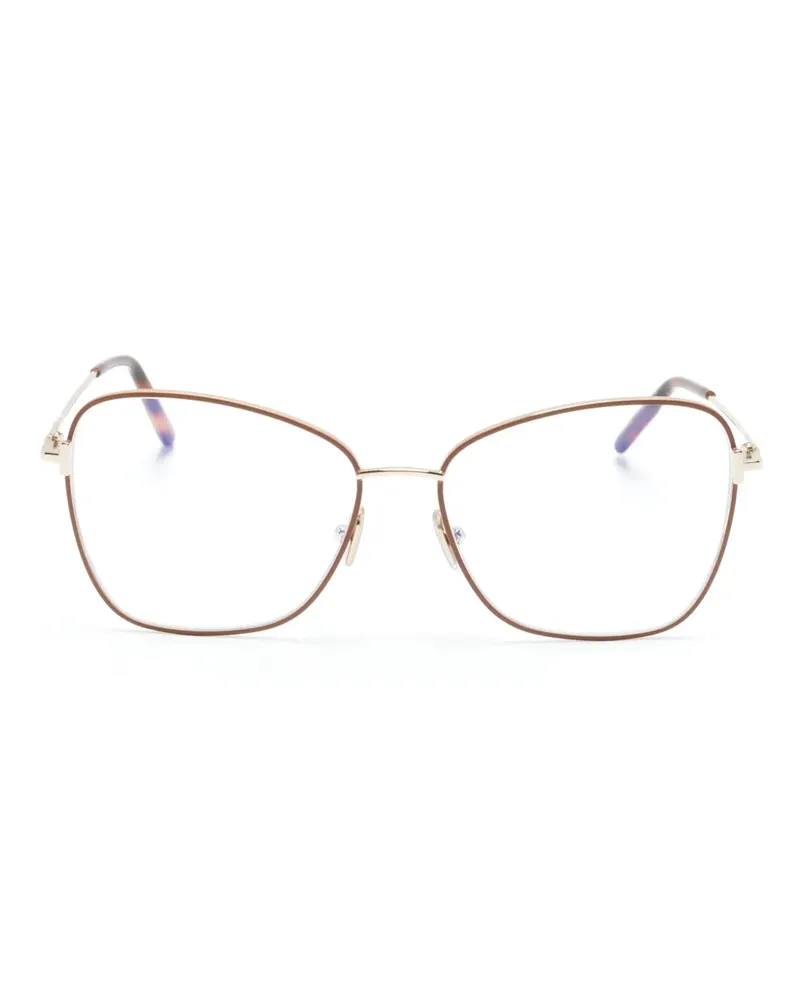 Tom Ford Brille im Butterfly-Design - Gold Gold