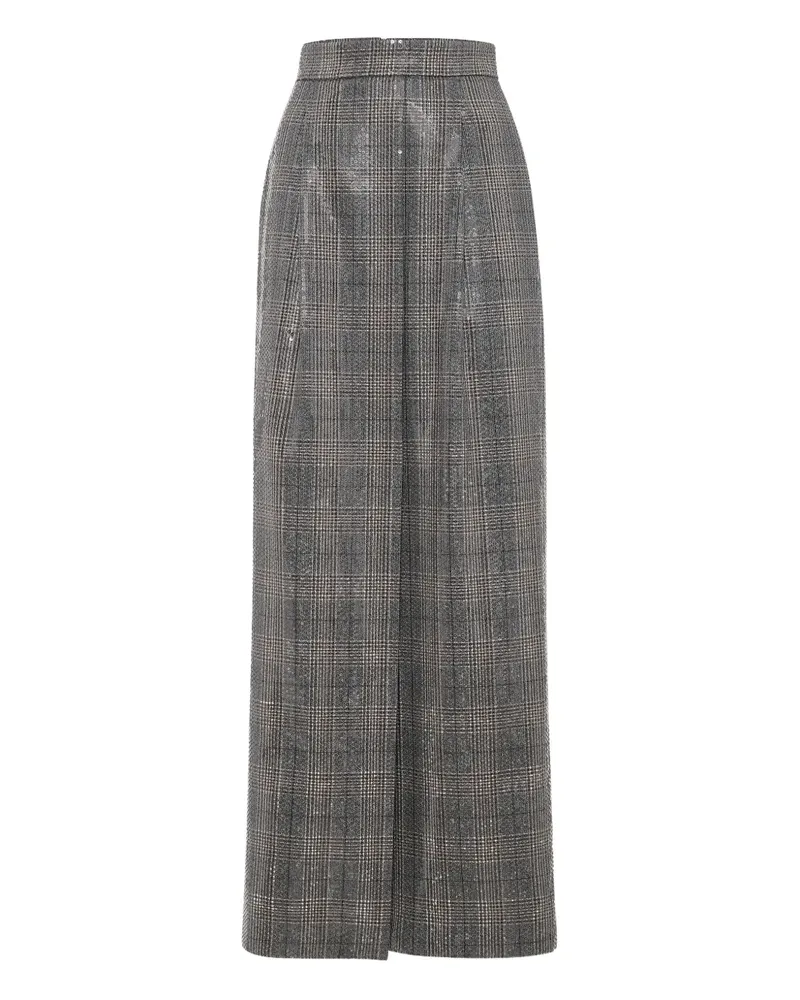 Brunello Cucinelli Langer Rock mit Pailletten - Grau Grau