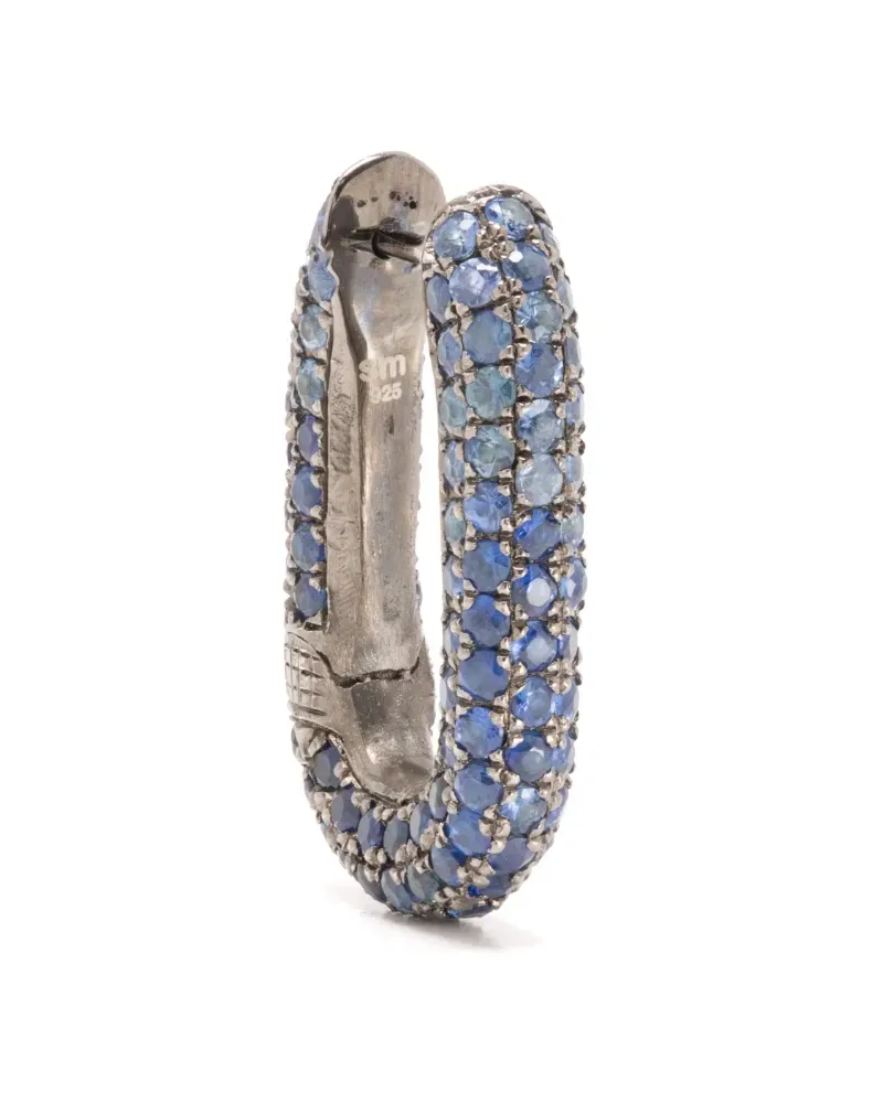 Selim Mouzannar saphire hoop earring - Silber Silber