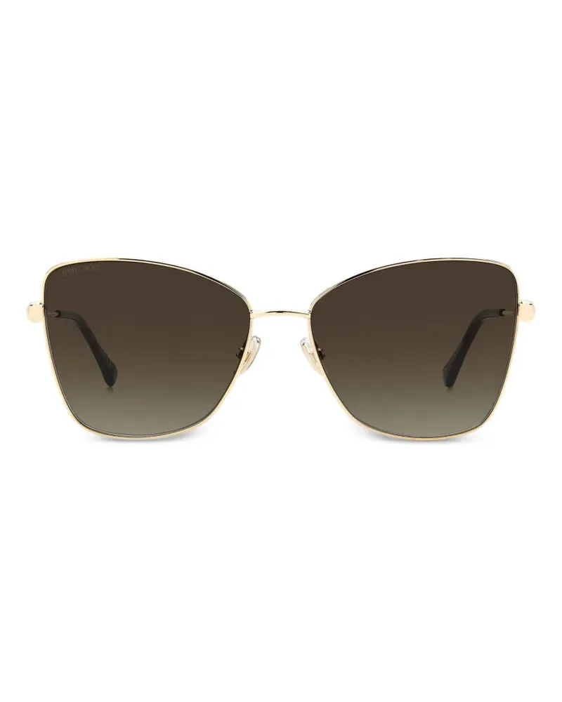 Jimmy Choo Sonnenbrille mit eckigem Gestell - Gold Gold