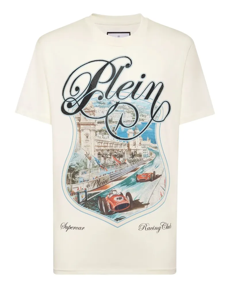 Philipp Plein Racing Car T-Shirt - Weiß Weiß