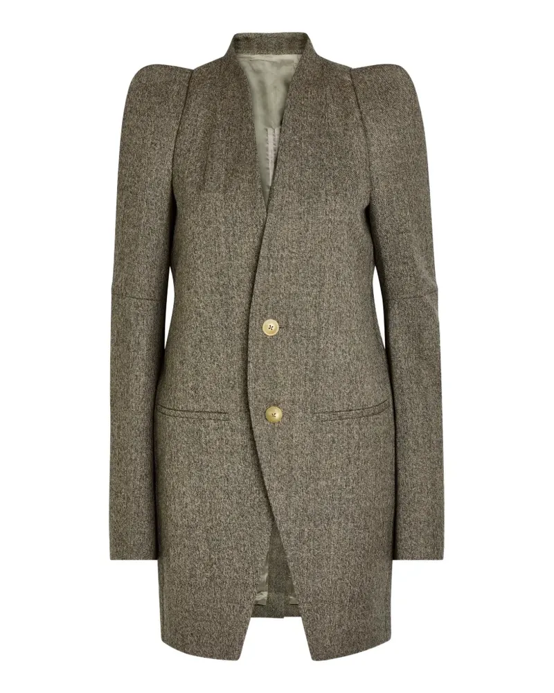 Rick Owens structured-shoulder button-up jacket - Grün Grün