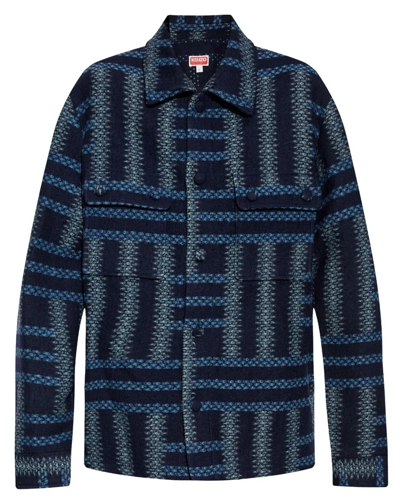 Kenzo Weave Hemdjacke - Blau Blau