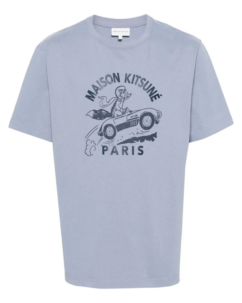 Kitsuné Racing Fox T-Shirt Blue