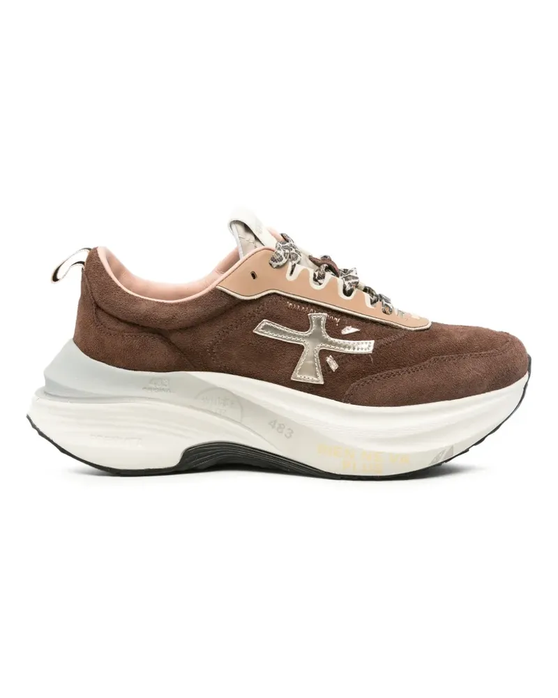 Premiata Sneakers aus Wildleder mit Leopardenprint - Braun Braun