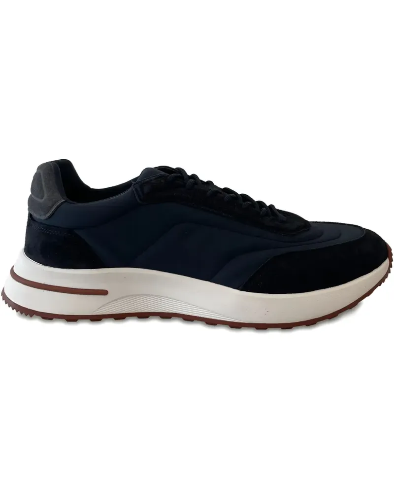 Loro Piana Nylon-Sneakers mit Wildledereinsätzen - Blau Blau