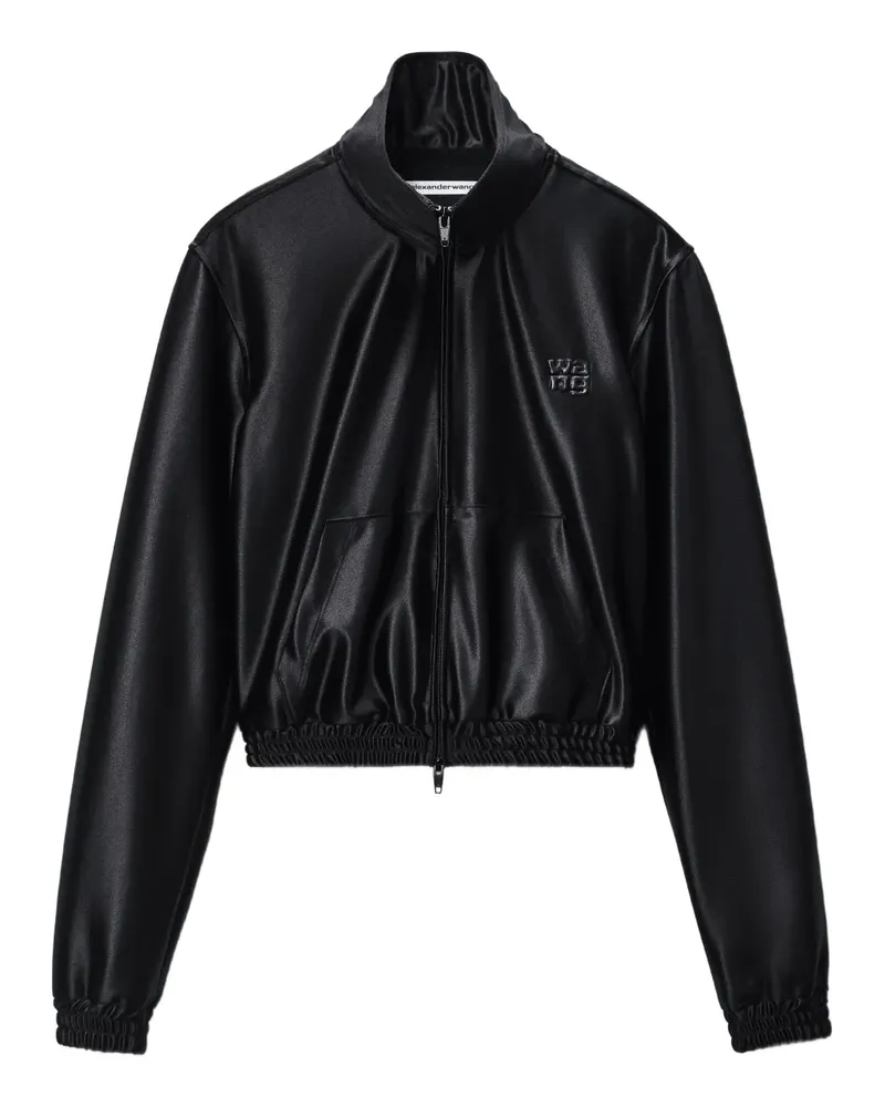 Alexander Wang Sportjacke aus Satin - Schwarz Schwarz