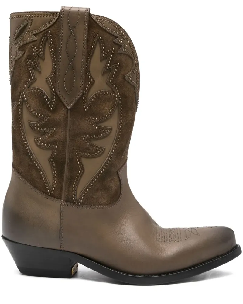 Golden Goose Stiefel mit Wildlederapplikation - Braun Braun
