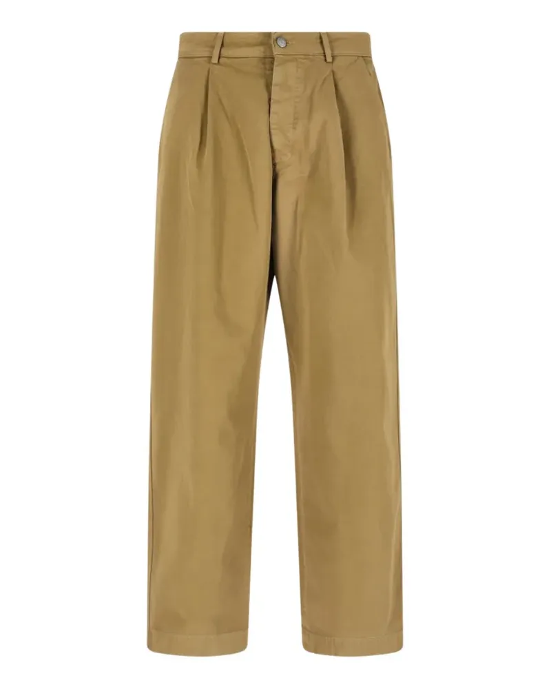 Roy Roger's pleated straight-leg trousers - Nude Nude