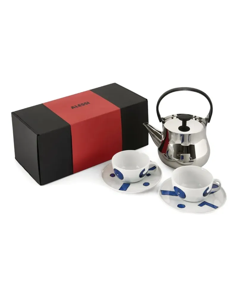 Alessi printed tea set - Silber Silber