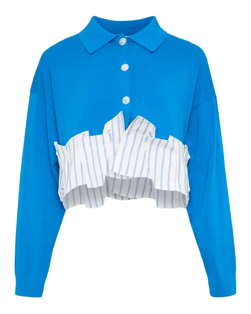 ENFÖLD Cardigan mit angedocktem Saum - Blau Blau