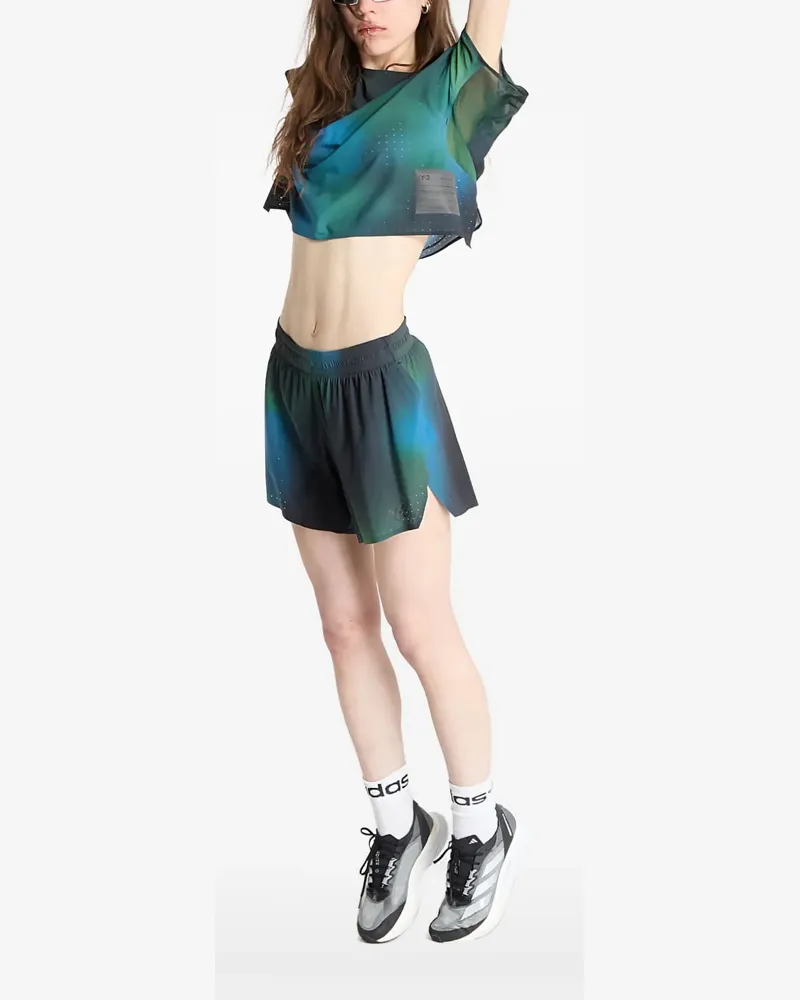 Y-3 T-Shirt mit Batikmuster - Blau Blau