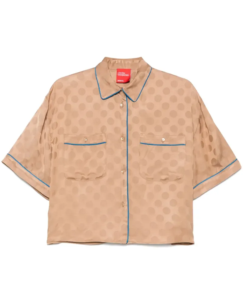 ..,merci Hemd mit Polka Dots - Braun Braun