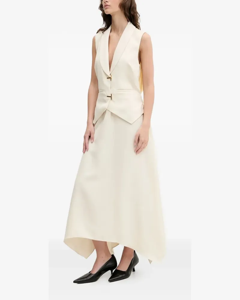 Stine Goya Asymmetrisches Kleid - Weiß Weiß