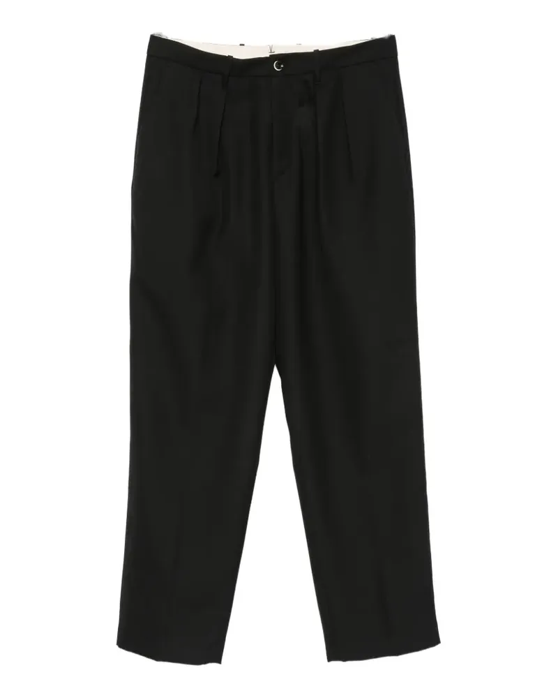 nine:inthe:morning Kai pleated straight-leg trousers - Schwarz Schwarz