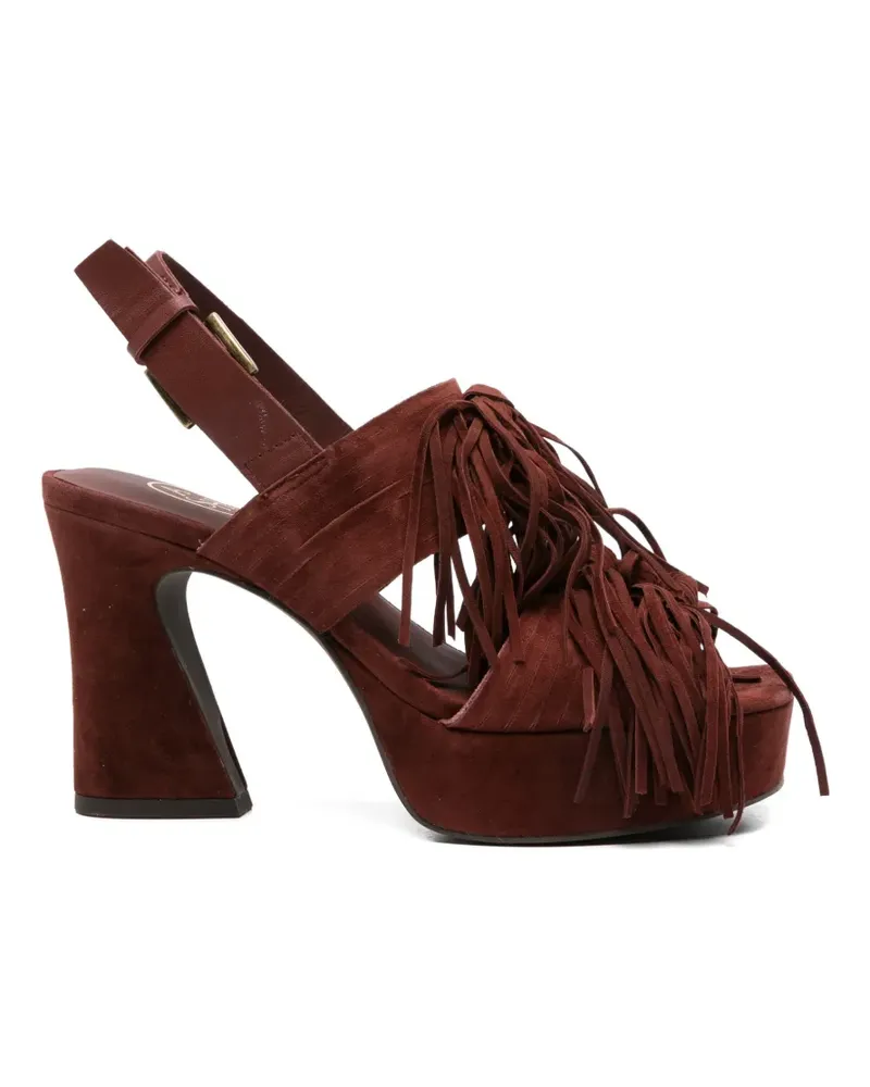ash fringe-detailed platform sandals - Braun Braun