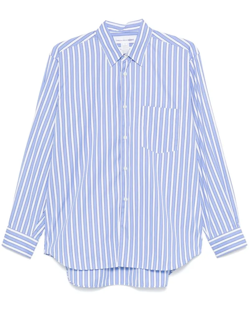 Comme des Garçons Gestreiftes Hemd - Blau Blau