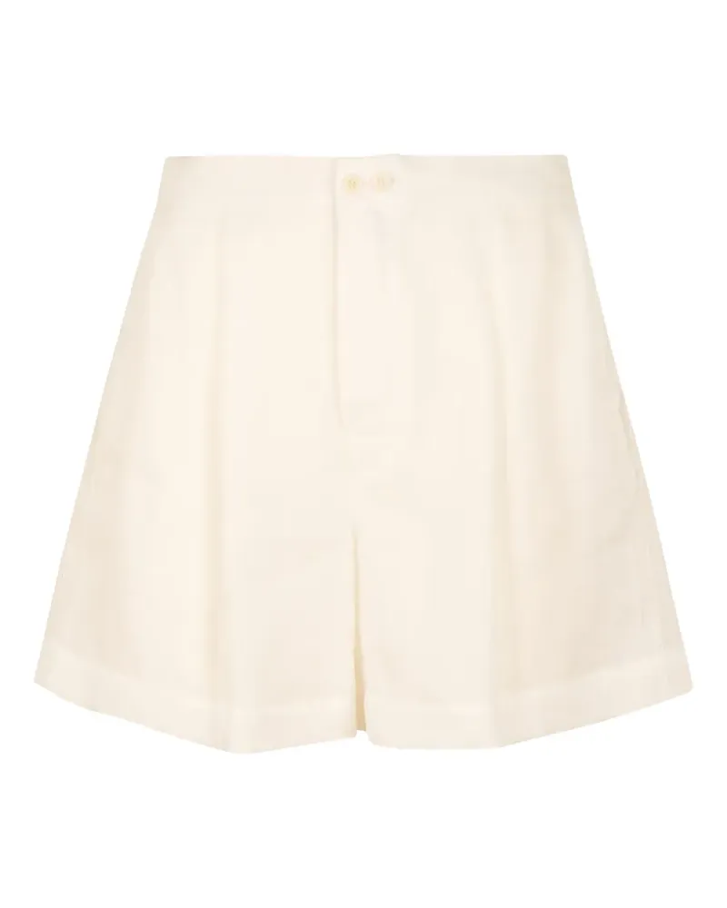 Ermanno Scervino pleated mesh-panel shorts - Nude Nude
