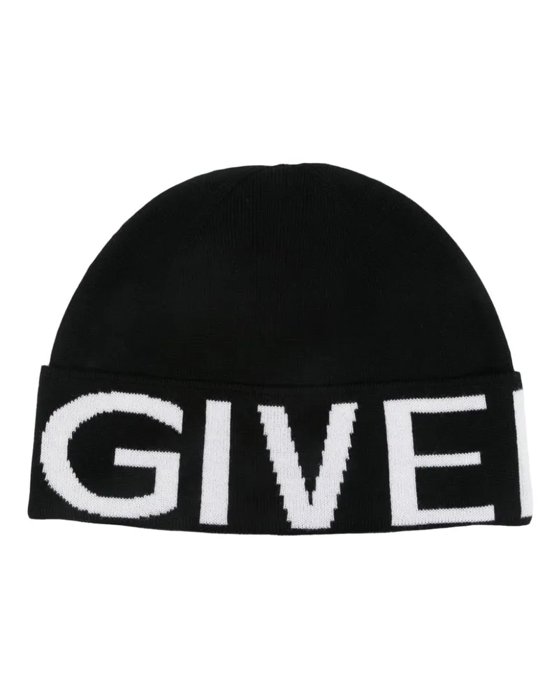 Givenchy Beanie mit Logo-Intarsie Schwarz