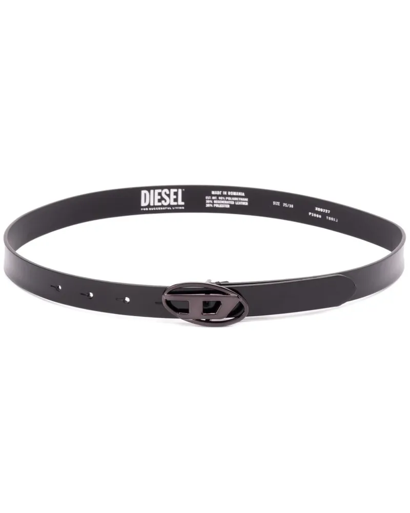 Diesel Oval D Gürtel - Schwarz Schwarz