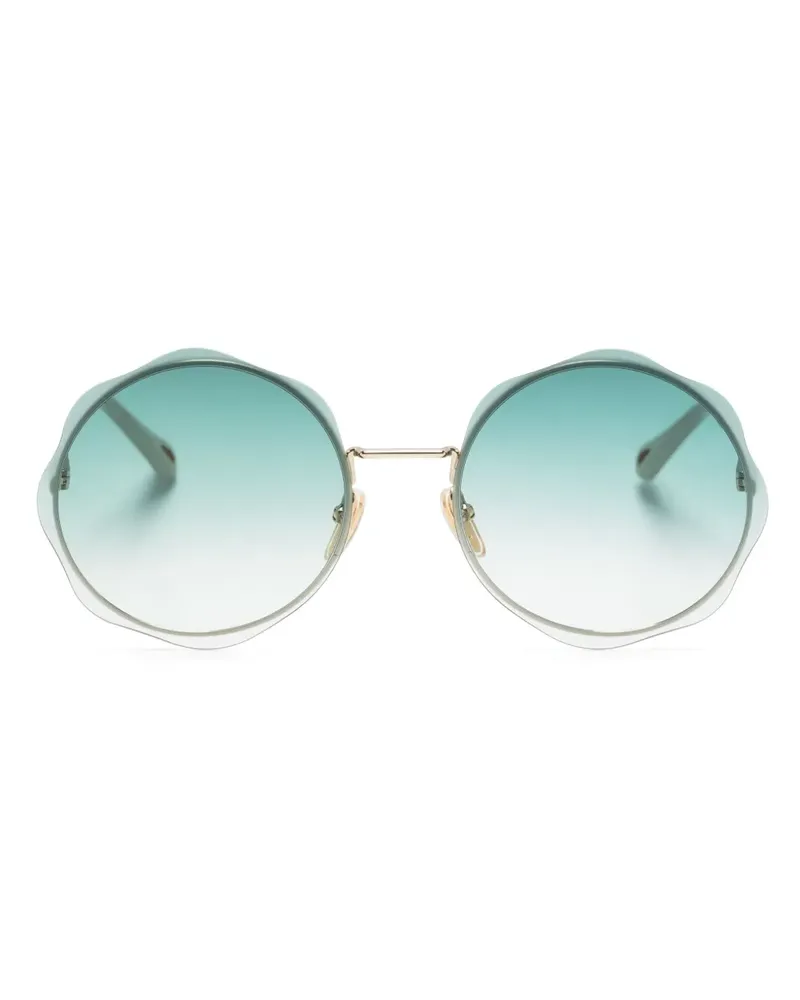 Chloé Runde Honoré Brille mit Welenkanten - Gold Gold