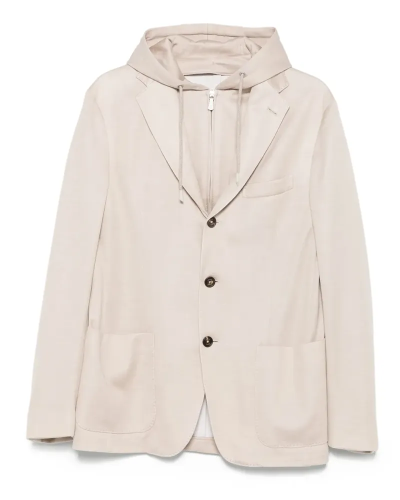 Eleventy Sakko mit Kapuze - Nude Nude