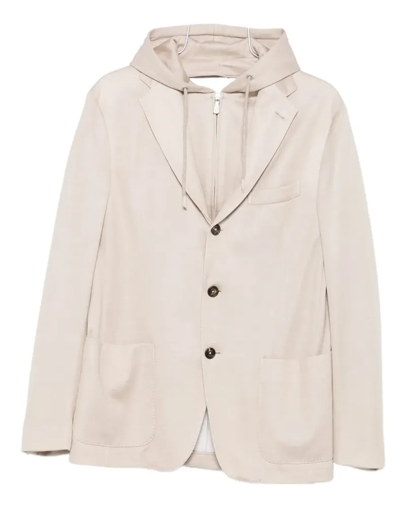 Eleventy Sakko mit Kapuze - Nude Nude