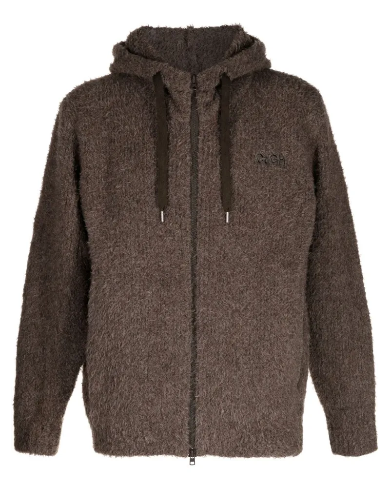 Comme des Garçons Kapuzenjacke mit Logo-Stickerei - Nude Nude