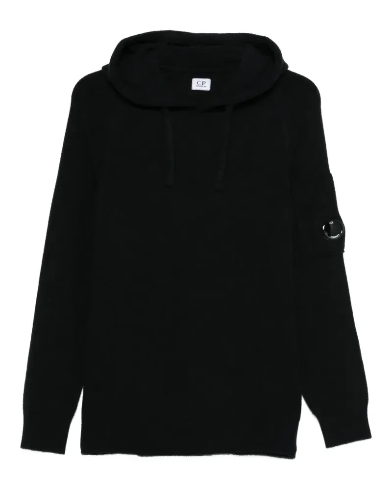 C.P. Company Hoodie mit Linsen-Detail - Schwarz Schwarz