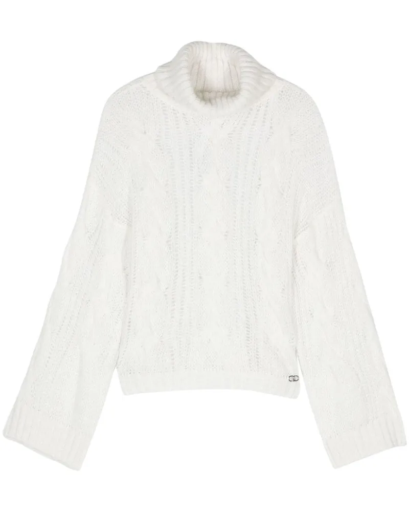 Liu Jo Pullover mit Rollkragen - Weiß Weiß