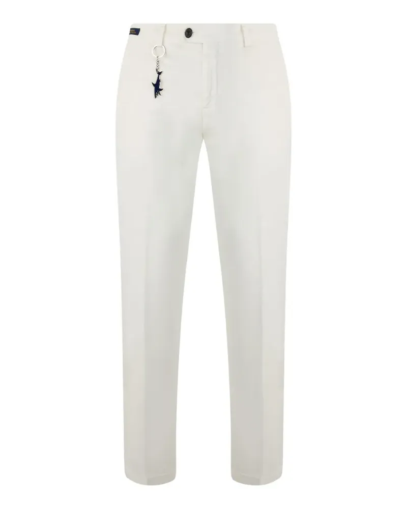 Paul & Shark logo-charm slim-fit trousers - Weiß Weiß