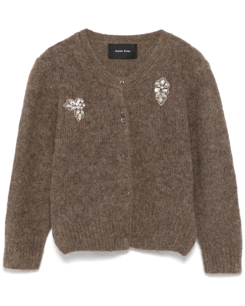 Simone Rocha Klassischer Cropped-Cardigan - Braun Braun