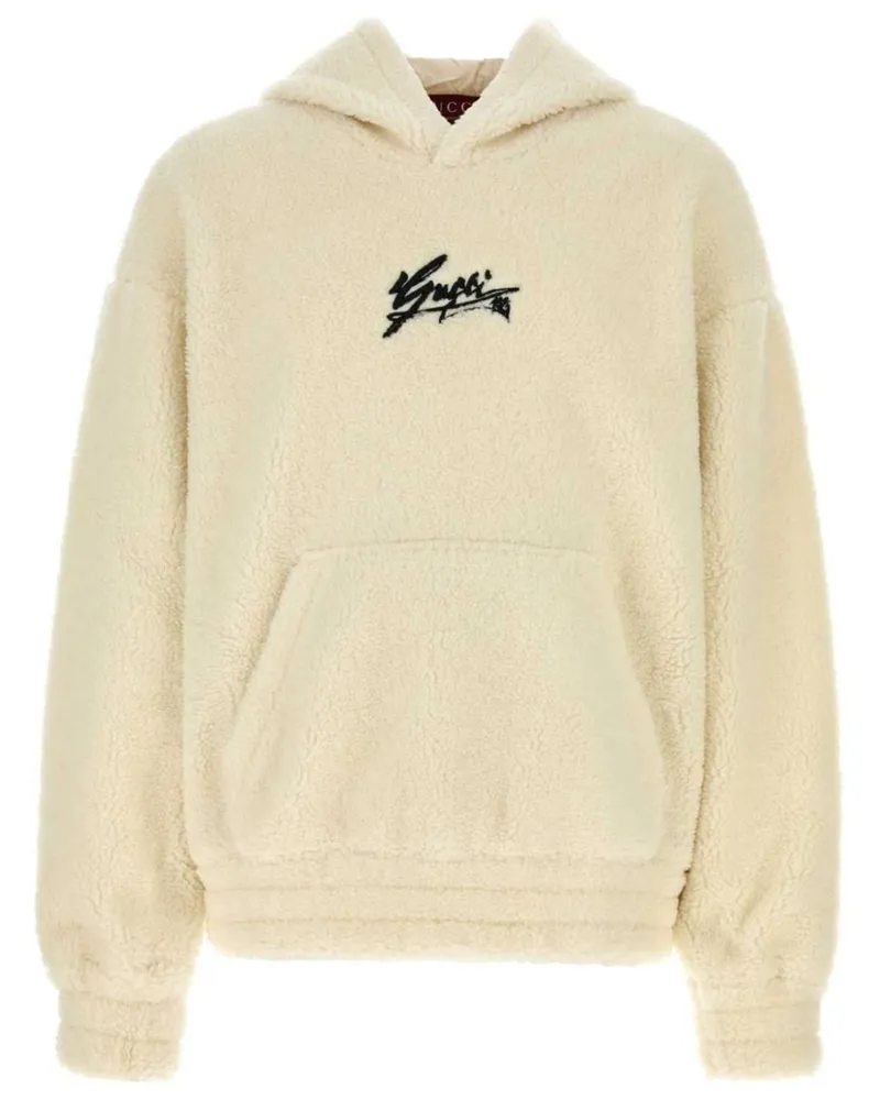 Gucci Hoodie aus Faux Shearling - Nude Nude