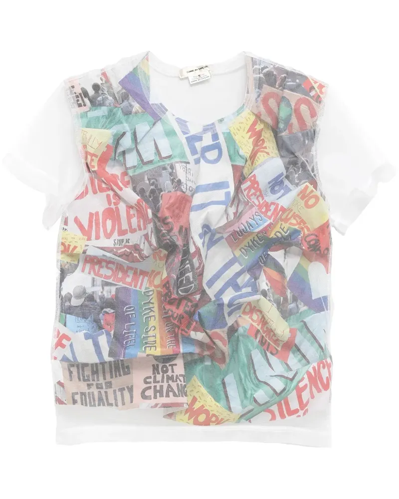 Comme des Garçons T-Shirt mit grafischem Print - Weiß Weiß