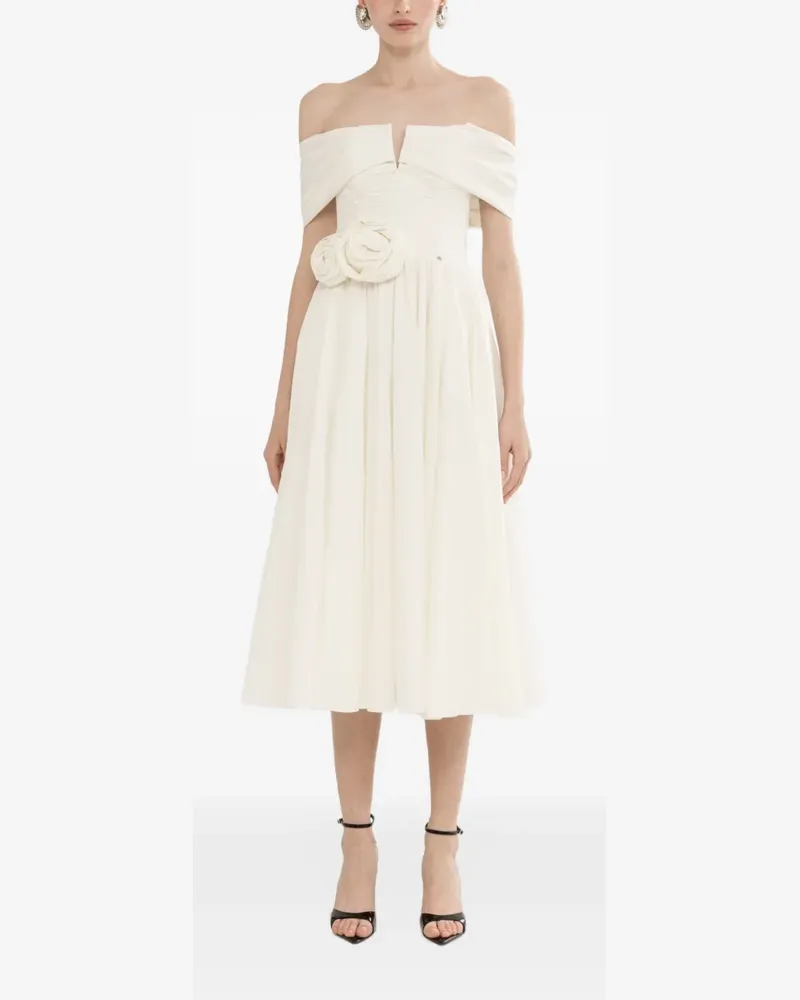 NISSA Schulterfreies Kleid - Weiß Weiß