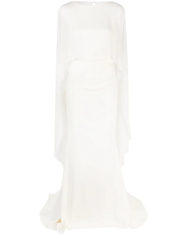 Talbot Runhof Abendkleid mit Meerjungfrauen-Print - Weiß Weiß