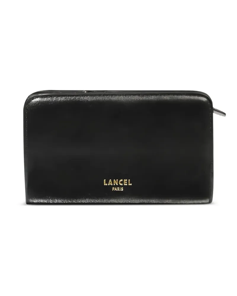 Lancel Eckiges Origami Portemonnaie mit Reißverschluss - Schwarz Schwarz