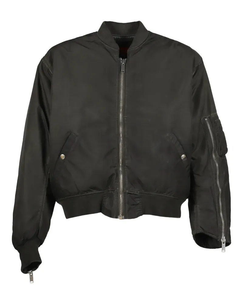 FourTwoFour on Fairfax Bomberjacke mit Reißverschluss - Schwarz Schwarz