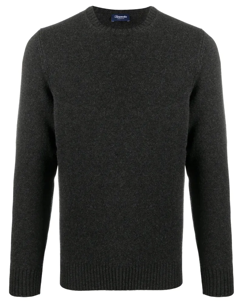 Drumohr  Kaschmirpullover mit gerippten Details - Grau Grau