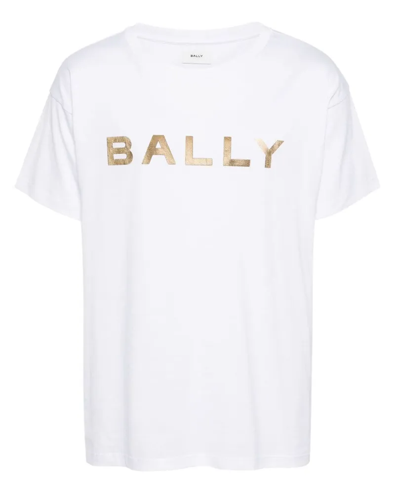 Bally T-Shirt mit Logo-Print Weiß